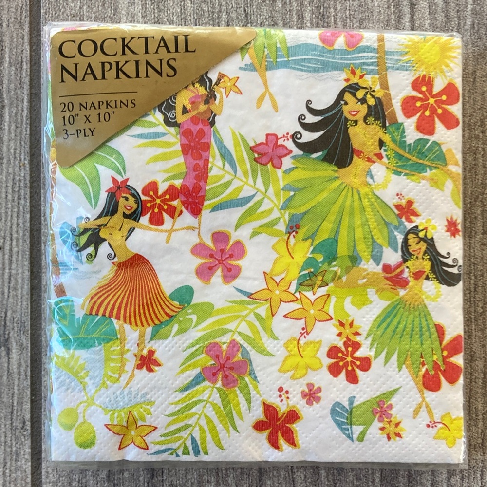 New! Tropical Cocktail Napkins - 20 Pack